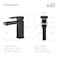 Kibi Cubic Single Handle Bathroom Vanity Sink Faucet with Pop Up Drain C-KBF1002MB-KPW100MB - alternate 7
